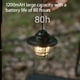 thumbnail image 5 of Camping Light Bulb Style Rechargeable Outdoor Pendant Lamp | 4 Lighting Modes Warm & White | IPX4 Waterproof Durable ABS | Portable, Compact | Includes Storage Bag & D-Ring | 10.4x9.5cm, 5 of 7