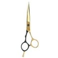 thumbnail image 1 of Stainless Steel Scissors, Scissors, Black+Gold For Hair Salon Barber Shop Flat Scissors, 1 of 8