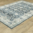 thumbnail image 3 of Avalon Home Sebastian Vintage Bordered Blue/ Ivory Washable Indoor Area Rug, 3 of 13