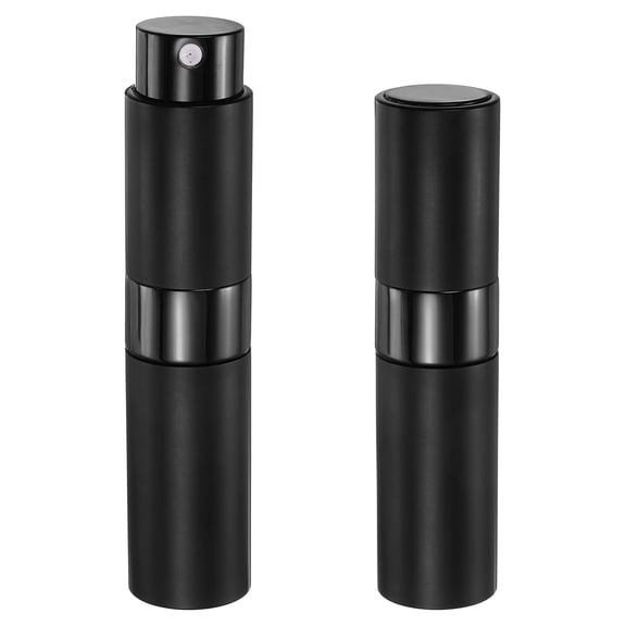 2 Pack Perfume Spray Bottle, 8ml/0.27oz Travel Atomizer Fine Mist, Black