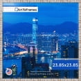 thumbnail image 3 of ArtToFrames 23.85x23.85 Inch - 60.6x60.6 CM Multi Puzzle Frame for 1000 piece Puzzles.3.75 Inch Custom Wood Puzzle Frames, white wash - Comes with Economy Acrylic, 3 of 6