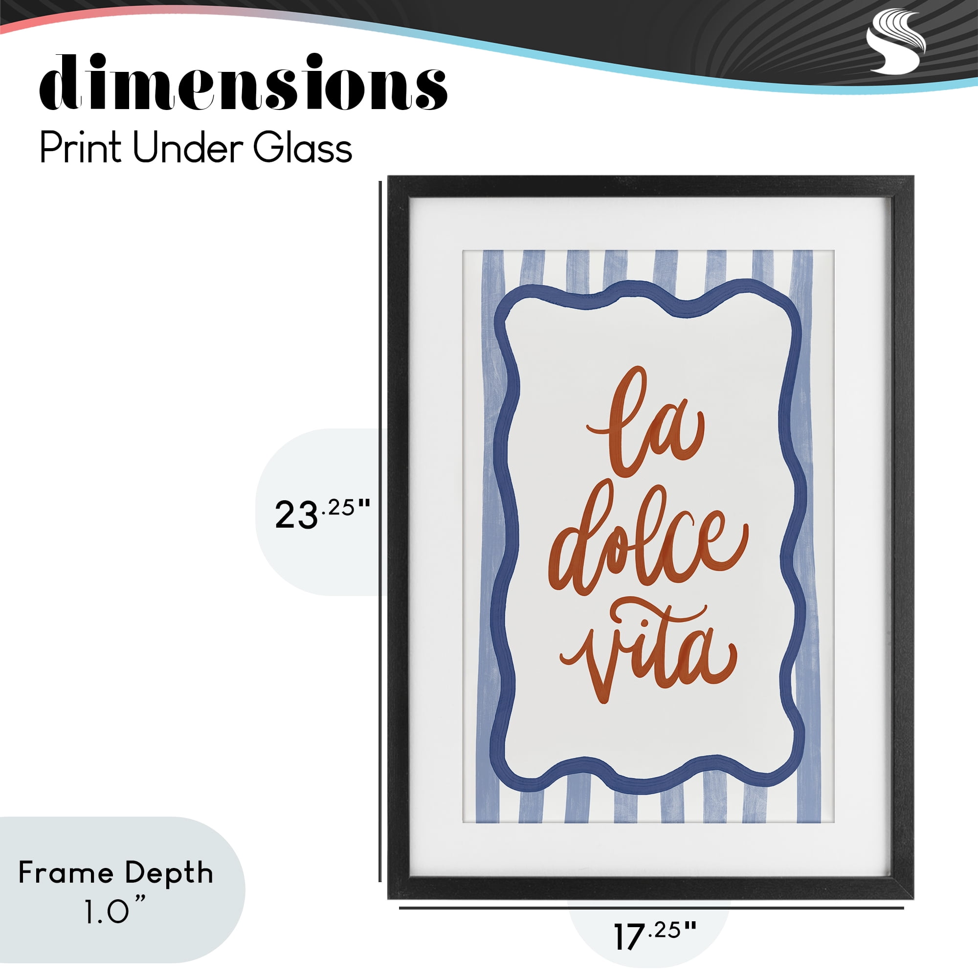 Stupell Industries Italian Kitchen Typography Black Framed Print Under Glass, design by Amanda Houston