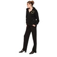 thumbnail image 6 of Comfortable Mid-Rise 100% Premium Cotton Black Women's Straight Leg Pants - Sizes S-2XL - Miracles Manifester, 6 of 6
