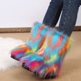 thumbnail image 4 of Botas de nieve de tubo medio de felpa de color europeo y americano, botas de mujer Mao Mao de talla grande para mujer, 4 of 5