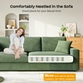 thumbnail image 3 of 100" Sofa Couch for Living Room,24" Extra Deep Seat Corduroy Sofa,Wide Arm,Comfy Upholstered Oversized Loveseat,2 Pillows,Green, 3 of 7