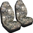 thumbnail image 3 of XYZCANDO Wolf Camouflage Print Car Seat Covers for Woman Anti-Scratch Front Seat Cover Elastic Washable, for SUV Truck Sedan, 3 of 10