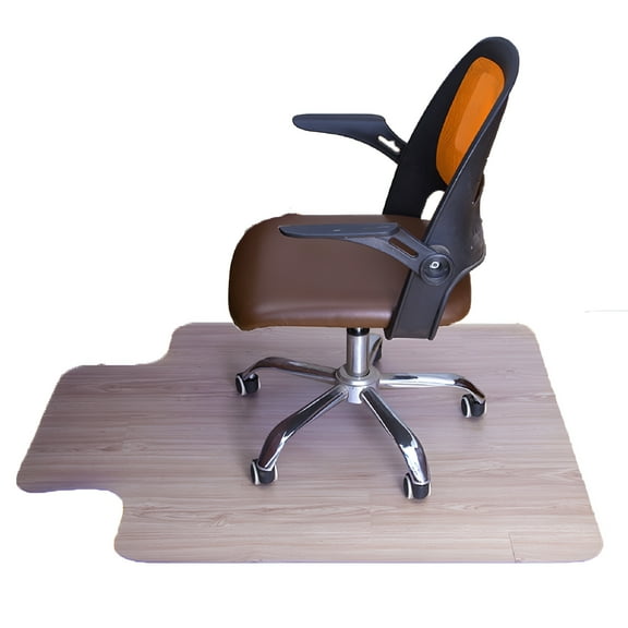 LAMIRO Office Chair Mat Computer Desk Swivel Plastic Mat Transparent PVC Floor Protection Pad for Wood Floor in Living Room