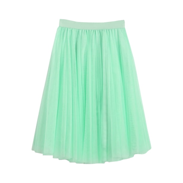 Falda tutú plisada de línea A para mujer - Gasa de malla, cintura alta, estilo vintage, talla única, primavera/verano/otoño