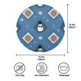 thumbnail image 3 of 15.4" Round Placemat Set of 1 Polyester Fabric Place Mats Non-Slip Dining Kitchen Table Mats for Kitchen Party Decor Snowflakes and Smiling Snowmen, 3 of 5