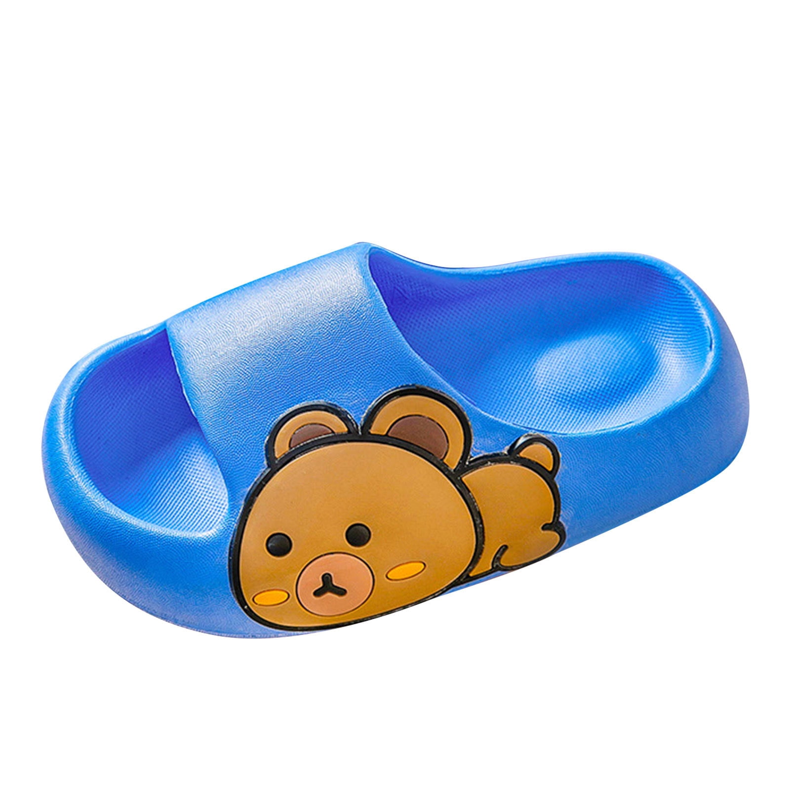 naisibaby Toddler Kids Slides Slipper Boys & Girls Summer Sandals Non-Slip Flip Flops Comfy Beach Shoes Blue Size 3-4Years