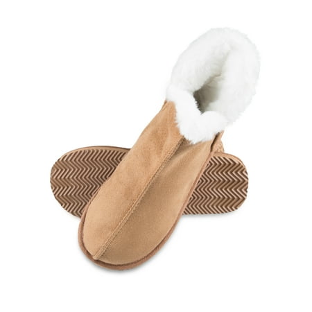 

Jessica Simpson Womens Microsuede Bootie Slippers with Indoor/Outdoor Sole
