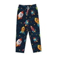 thumbnail image 4 of Balery Spaceships and Stars print Women's Pajama Pants,Ultra Lightweight Pjs,Lounge Pant-XX-Large, 4 of 9