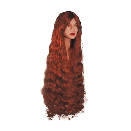 Loftus Extra Long Woman Wavy Sexy Mermaid Costume Wig, Red, One Size