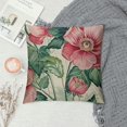 thumbnail image 2 of Shiartex Flowers Leaves Modern Rustic Decorative Couch Pillow Cases with Zipper Home Decor Pillow Covers 1PC 20x20in, 2 of 5