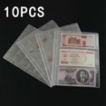 thumbnail image 5 of Dreamhall 10Pcs Currency Sleeves for Collectors, 3-Hole Punched Currency Album Pages for Paper Money Collection, Dollar Bills, Foreign Currency, or Coupons Clear, 5 of 15