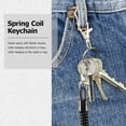 thumbnail image 4 of Lobster Clasp Black Spring Stretchy Coil Cord Strap Keychain Key Chain Rope, 4 of 5