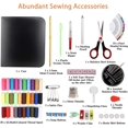 thumbnail image 2 of Kit de costura, 112 piezas de accesorios de primera calidad, juego de costura con estuche de transporte para uso doméstico, de viaje, para adultos, niños, principiantes y en caso de emergencia (negro), 2 of 5