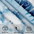 thumbnail image 3 of Mantel Granbey 152 cm Redondo con Copos de Nieve Azul y Blanco para Invierno, 3 of 8