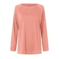thumbnail image 4 of Long Sleeve Shirts for Women 2026 Spring Fashionable Crewneck Raglan Sleeve Relaxed Fit Casual Basic T Shirt, 4 of 5
