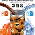 thumbnail image 3 of Halloween Tumbler 30oz with Lid and Straw, Skull Bat Pumpkin Cup, Insulated Leak-Proof Coffee Travel Mug with Handle for Spooky Witchy Gifts Women Men, 3 of 7