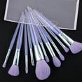 thumbnail image 1 of TABLZONE 10Pcs Professional Purple Makeup Brush Set Multipurpose Cosmetic Tools for Facial Contouring, 1 of 8