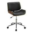 thumbnail image 1 of Coaster Addington Adjustable Curved Seat Faux Leather Office Chair in Black, 1 of 2