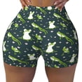 thumbnail image 2 of Naloa Green Frogs Biker Shorts for Women Seamless Scrunch Short Women’s Yoga Shorts for Gym Running Sport Shorts-X-Large, 2 of 8
