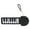 Monochrome mini pian, variant on Rolls up Electronic Piano Pocket Sized Keychain Practice Keyboard Instrument For Kids Adults Music Learning Enduring