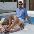 thumbnail image 2 of Fexilor Men's Short Sleeve Button Henley Shirts, Stand Collar Casual and Dress Tops with Pocket, 2 of 8