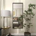 thumbnail image 3 of DecMode 24" x 60" Black Metal Tall Floor Mirror, 3 of 13