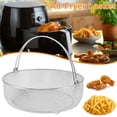 thumbnail image 1 of Panier pour Friteuse à Air Chaud Panier Vapeur 8,26 Pouces Panier en Maille en Acier Inoxydable avec Poignée pour Accessoire de Friteuse à Air Marmite Instantanée Four Vapeur, 1 of 11