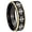 Black And Gold Step Edge, variant on Multiple Fleur De Lis Step Edge Brush Black Tungsten Men Ring 10MM