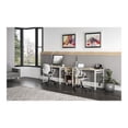 thumbnail image 4 of Safco Modern Home Office Desk Beige Wood Laminate White Powder Coat Steel Frame, 4 of 6