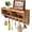 Brown, variant on Key Holder Wall Mount - Mail Organizer Wall Mount with 6 Key Hooks and Storage Box for Sunglasses Storage and Dog Leash Holder Home Decor Rack Apartment Essentials Farmhouse Shelf Entryway Organizer