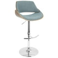thumbnail image 4 of Fabrizzi Adjustable Bar Stools Set of 3, Chrome Bar Stools, Bar Chairs, Swivel Bar Stools Set of 3, Bar Stools Set of 3, Bar Height Stools, Bar Stools for Kitchen Counter (Blue), 4 of 6