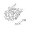 thumbnail image 2 of 12pcs Crimp Spring Broche Resultados de la joyería Suministros de artesanía de Blanco plateado Zulema Resultados de joyería de corchete, 2 of 7