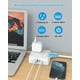 thumbnail image 2 of Multicontacto USB C Enchufe Plano, Electrica Regleta de enchufes 1.5 M con 8 Salidas CA y 4 Puertos USB (2 USB C), protección de 1700 Julios para el hogar, Elementos Esenciales de la Oficina, 2 of 5