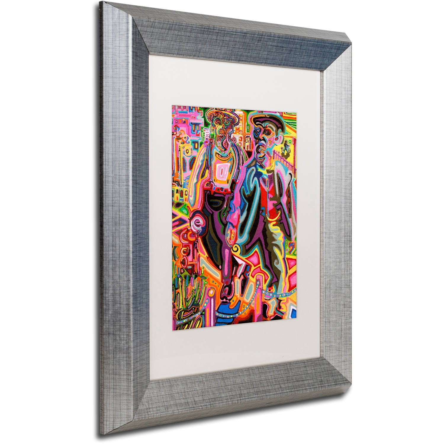 Trademark Fine Art "Thugs" Canvas Art by Josh Byer, White Matte, Silver Frame