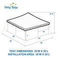 thumbnail image 6 of Party Tents Direct Weekender Outdoor Canopy Pole Tent w/Sidewalls, White, 20 ft x 20 ft, 6 of 8