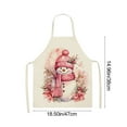 thumbnail image 3 of Ireezec Christmas Apron for Women Adults, Festive Holiday Kitchen Cooking Baking Party Hostess Host Gift, Polyester Adjustable Neck Strap, Funny Themed Protective Bib with Pockets, 3 of 6