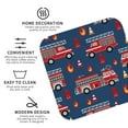 thumbnail image 4 of Balery 4 Pcs Fire Truck 1leather Coasters Set, Drink Table Cup Coasters For Living Room Kitchen Coffee Decor, 4 of 9