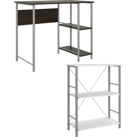 Computer Desk With Bookcase - Mainstays Computer Desk with Mainstays 3 Shelf Bookcase Bundle