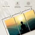 thumbnail image 6 of Elephant Stock Yoga Silhouette Wall Art - Horizontal Multi Panel Canvas - Living Room Wall Decor - Wellness Multi Panel - Teal And Yellow Decor - 38" x 24", 6 of 8
