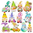 thumbnail image 2 of Decoraciones de Pascua, adornos de Pascua, regalos de Pascua, 24 piezas de adornos colgantes de madera de enano de Pascua con cuerda, letrero de madera de enano, decoración de árbol de primavera, list, 2 of 6