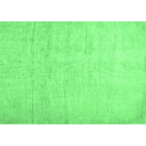 Ahgly Company Indoor Rectangle Solid Emerald Green Modern Area Rugs, 8' x 10'