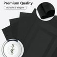 thumbnail image 3 of VCVCOO Placemats Set of 4, Wipeable Washable Vinyl Woven Table Mats, Elegant Durable Placemats for Dining Table, 12x18 inch Black, 3 of 10