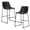Black, variant on Gianna Counter Height Bar Stools Set of 2, Modern Faux Leather High Barstools with Back and Metal Leg, Bar Chairs for Kitchen Island, Black