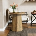 thumbnail image 4 of Tribesigns Farmhouse Round End Table, Wooden Couch Side Table with Octagonal Base for Living Room, Bedroom, 4 of 7