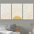 thumbnail image 3 of wall26 Wall Art Print Set Shining Yellow Sun on The Horizon Geometric Nature Illustrations Modern Art Mid-Century Modern Scenic Colorful for Living Room, Bedroom, Office - 16"x24"x3, 3 of 5