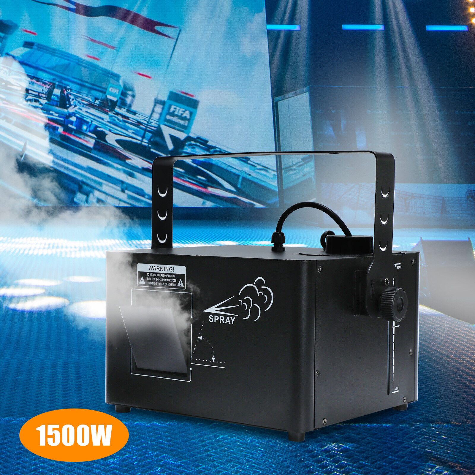 DMX Low Profile Hazer Haze Smoke Fog Machine Theater DJ Stage Effect & RC 1500W for stage performances, bars